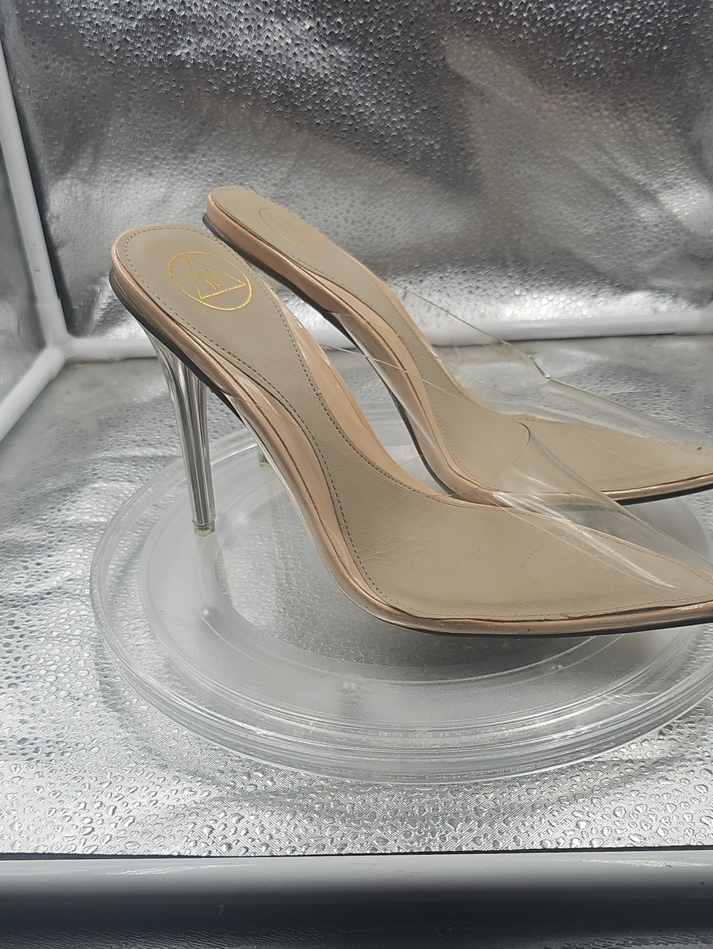W Clear Heels Sz7 - Picture 3 of 4